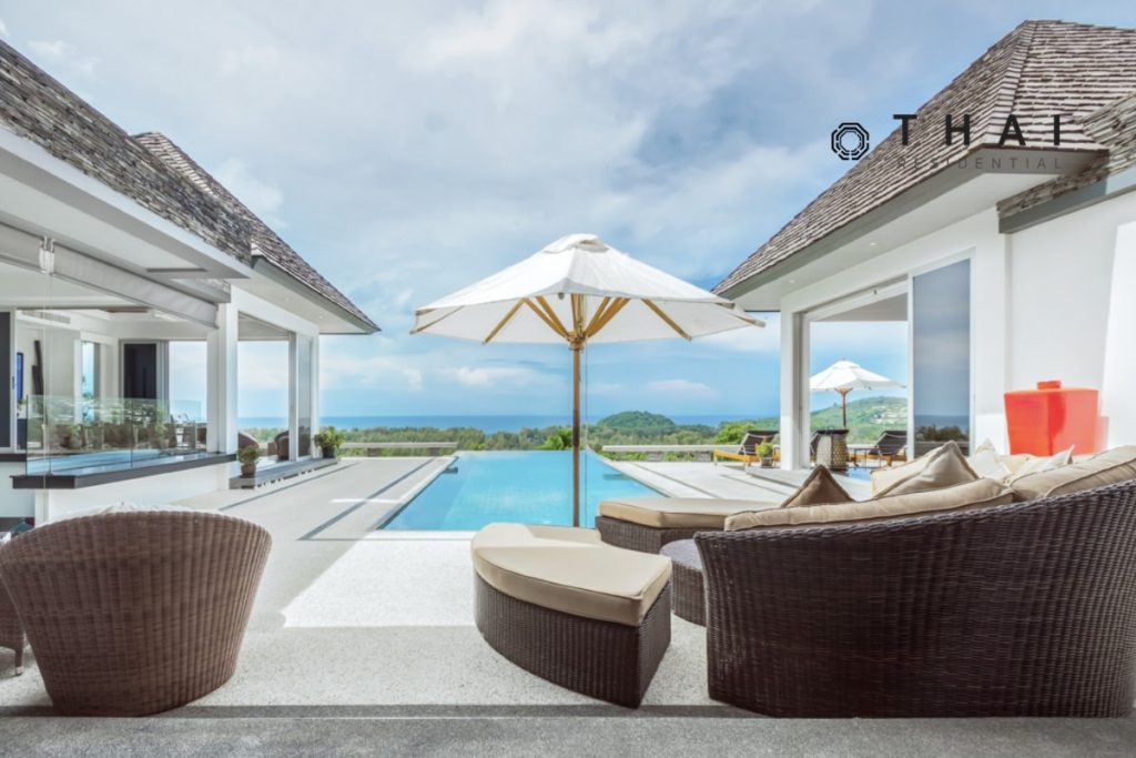 5 Bedroom Pool Villa with Panoramic Views of the Sea for Sale in Layan, Phuket