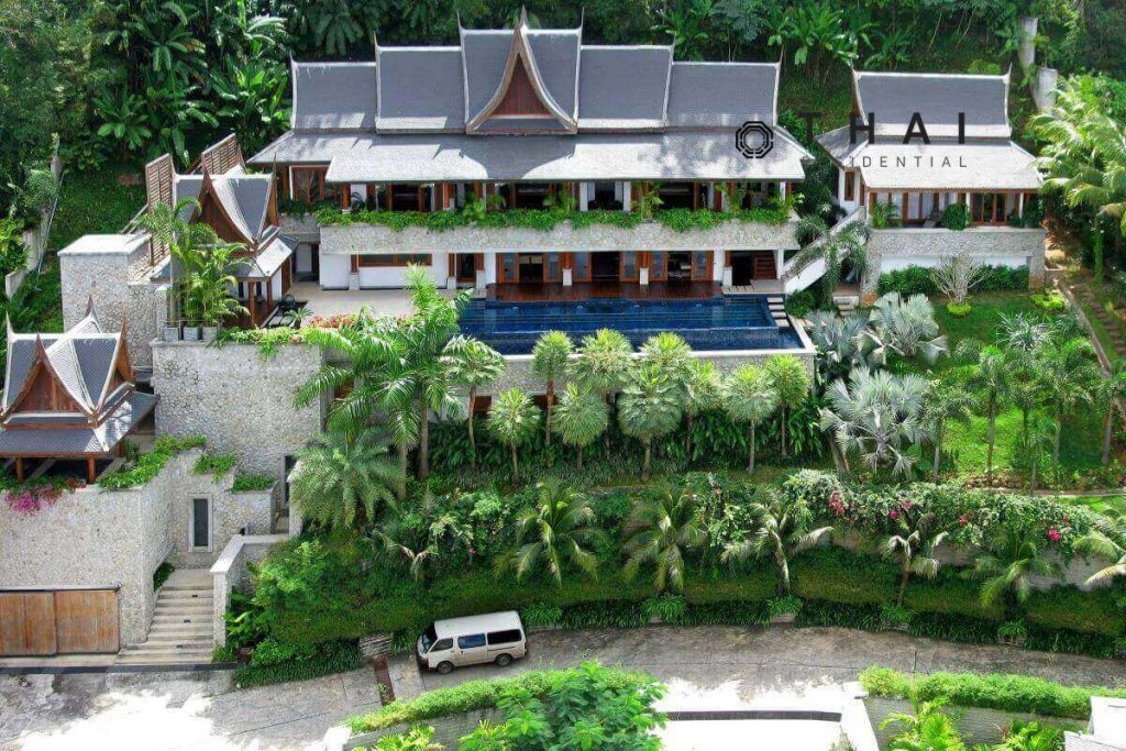 4 Bedroom Sea Facing Luxury Thai-Style Pool Villa for Sale at Surin Hill near Surin Beach, Phuket