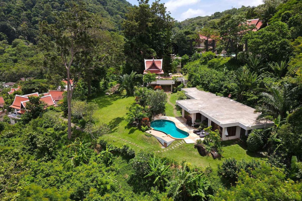 7 Bedroom Sea View Estate of 3 Villas w/ Private Pool on Large 2,400 sqm plot for Sale in Kamala, Phuket