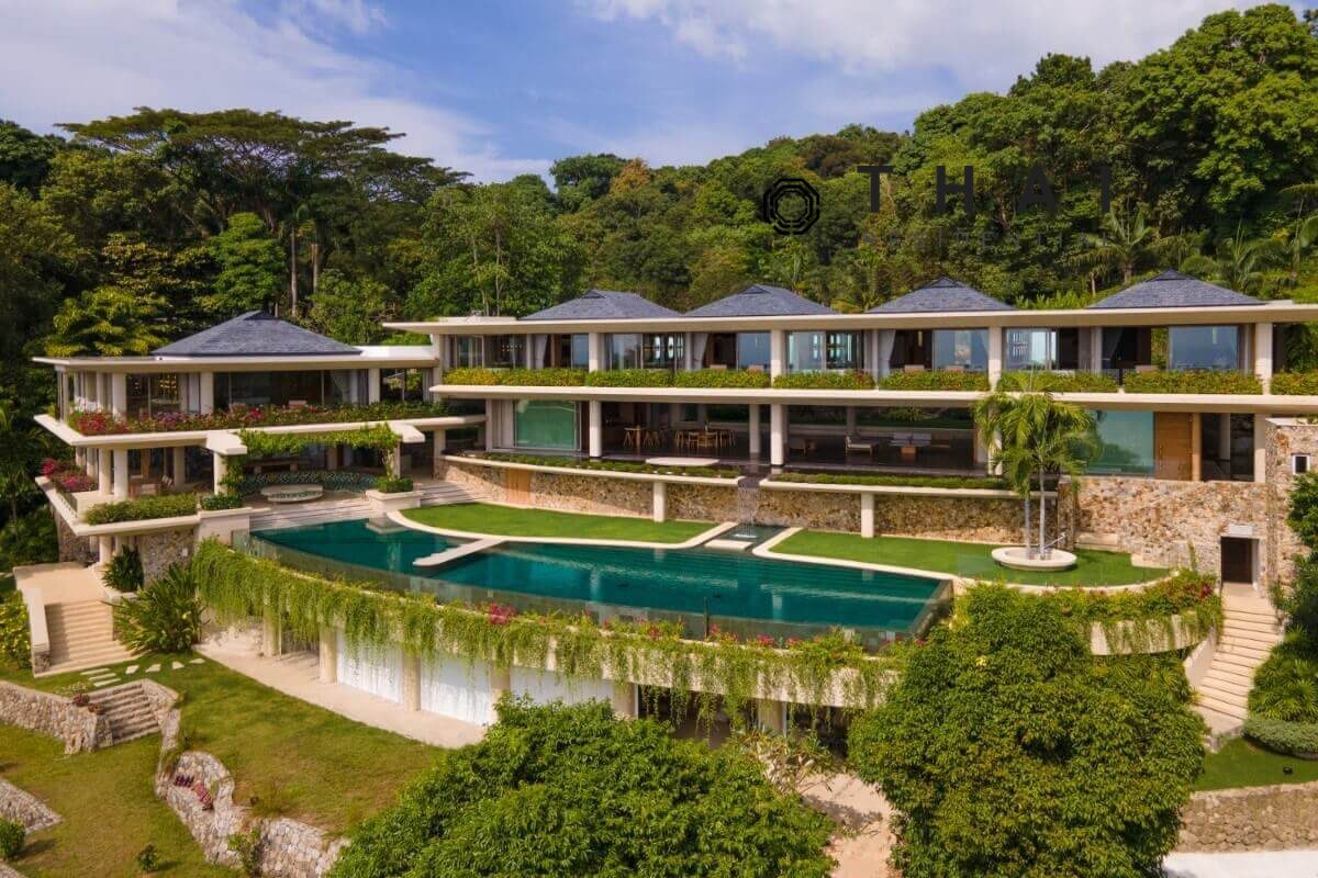 5 Bedroom Ocean View Super Pool Villa on Large 3,404 Sqm plot for Sale on Kamala Headland, Phuket