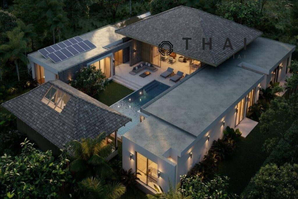 5 Bedroom Courtyard Style Pool Villas with Smart Home System for Sale in Cherng Talay, Phuket