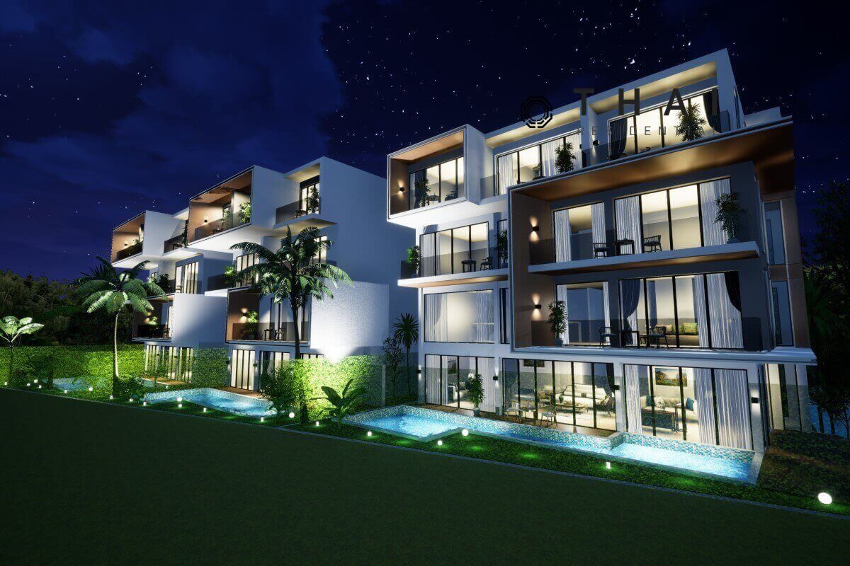 6 Bedroom Pool Villas with Private Lift for Sale Walk to Kata Beach, Phuket