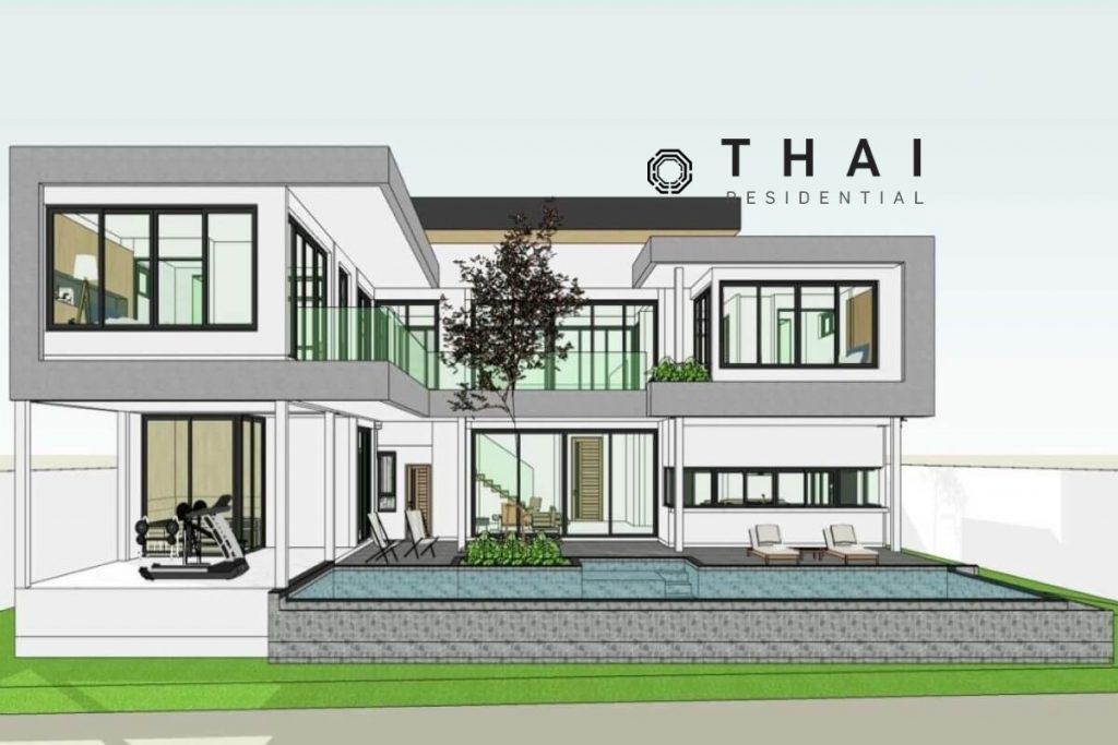 4+1 Bedroom Pool Villas on Large Plots (or Land Only) for Sale 5 Mins to Nai Harn Beach, Phuket