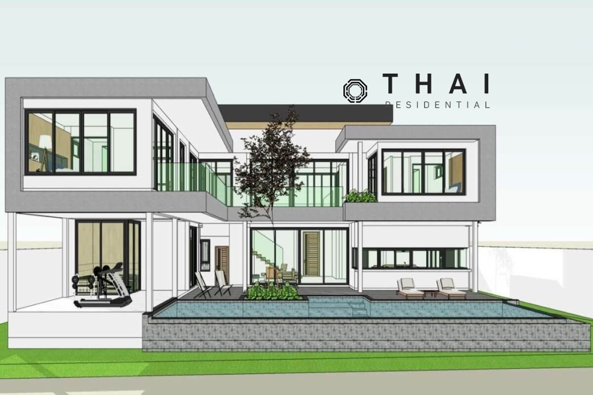 4+1 Bedroom Pool Villas on Large Plots (or Land Only) for Sale 5 Mins to Nai Harn Beach, Phuket