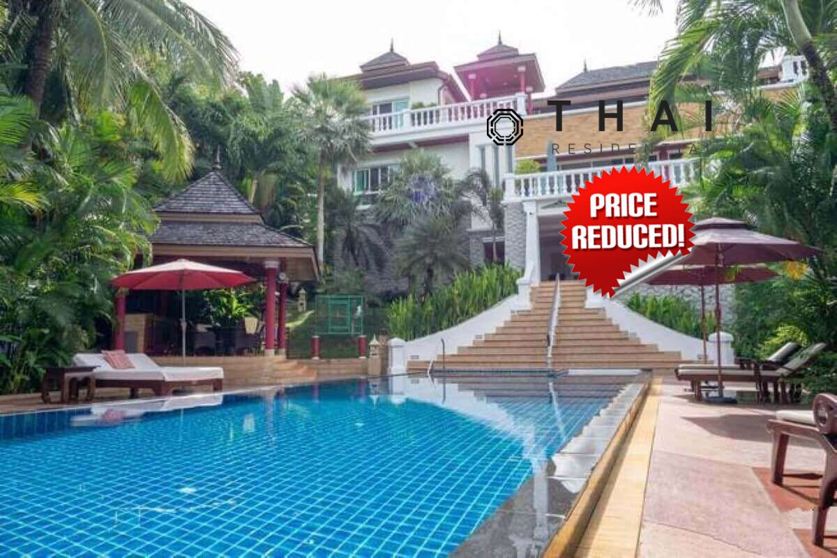 5 Bedroom Sea Facing Pool Villa on Large 1,517 Sqm for Sale 800 Metres to Beach in Koh Sirey, Phuket