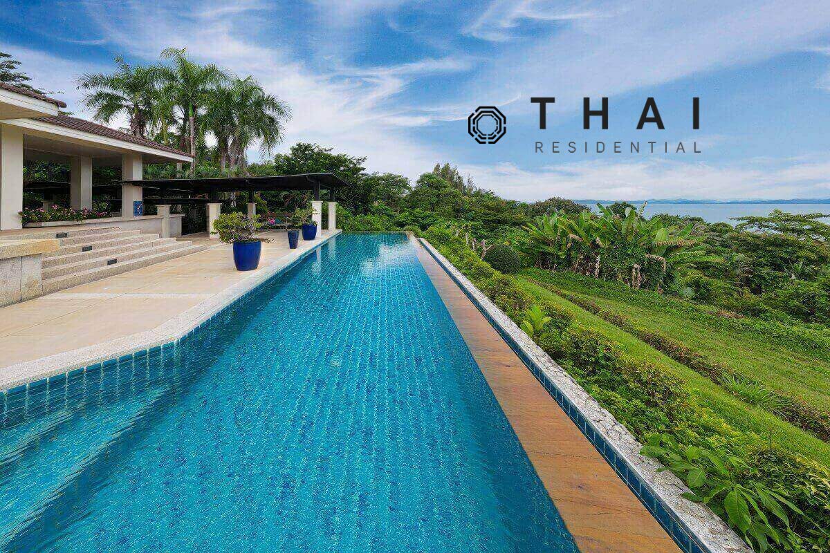 5 Bedroom Sea Facing Pool Villa on Large 4,000 Sqm Plot for Sale Near Ao Po Grand Marina, Phuket