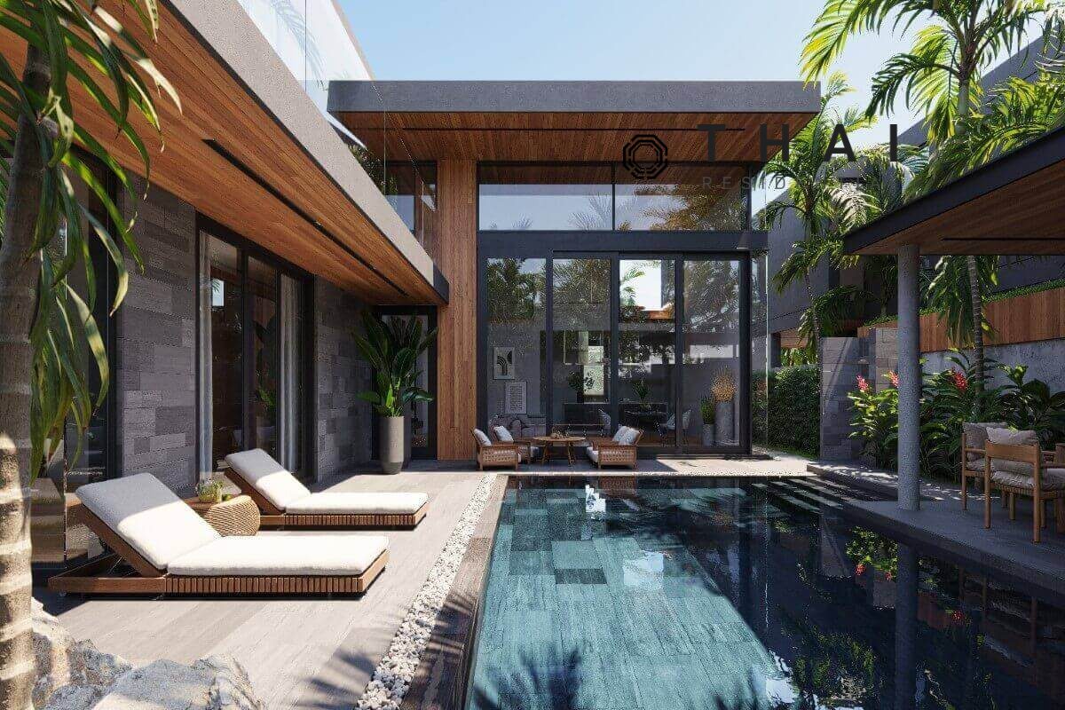 3-4 Bedroom Lakeside Pool Villas for Sale 4 Mins to HeadStart International School in Cherng Talay, Phuket