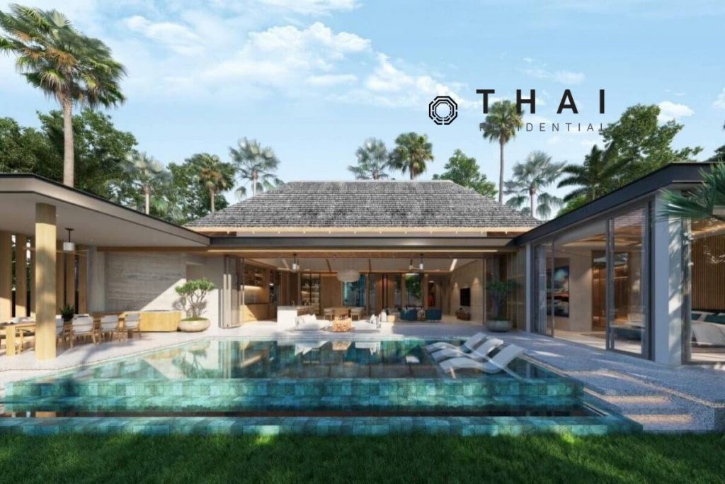 3-5 Bedroom With Study Room Modern Tropical Pool Villas for Sale in Cherng Talay, Phuket