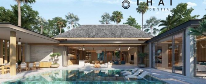3-5 Bedroom With Study Room Modern Tropical Pool Villas for Sale in Cherng Talay, Phuket