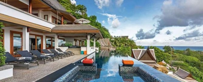 5-bedroom sea view pool villa near Surin Beach, Phuket PNSV-SUR-1386 pool deck
