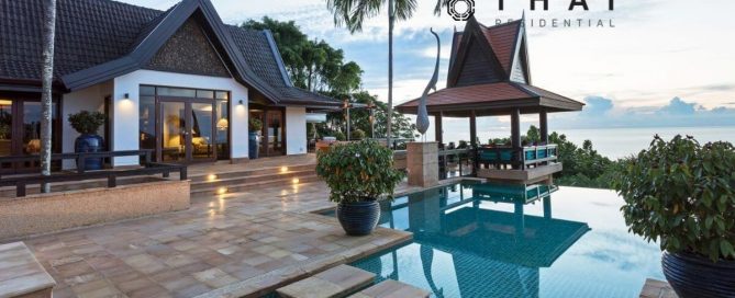 5-Bedroom oceanfront pool villa near Kata Beach, Phuket PNSV-KAT-1379 pool deck and sala