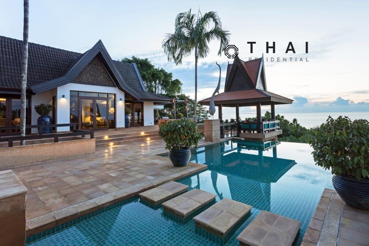 5 Bedroom Oceanfront Pool Villa for Sale 5 Minutes Walk to Kata Noi Beach, Phuket