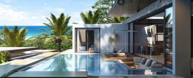 3-4 bedroom sea view pool villas near Layan Beach, Phuket PNSV-LAY-1049 pool with sunken living area