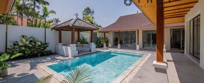3-bedroom pool villa near Boat Avenue in Cherngtalay, Phuket PNSV-CHE-1441 pool terrace and sala
