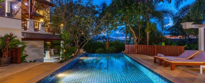 3-bedroom sea view pool villa near Patong Beach, Phuket PNSV-PAT-1397 pool terrace