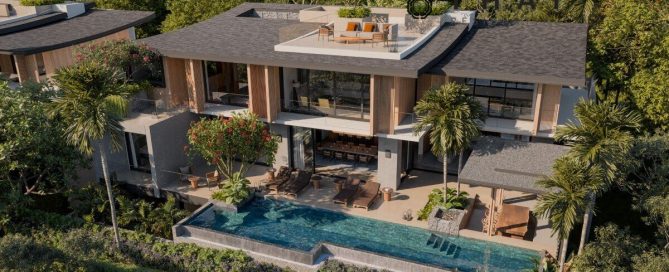 3-5 bedroom pool villas for near Layan Beach, Phuket PNSV-LAY-1427 aerial shot