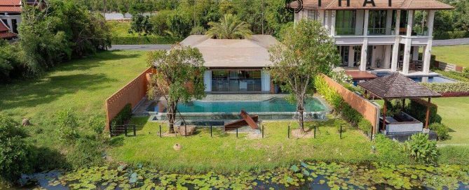 4-bedroom lakeside pool villa in Laguna, Phuket PNSV-LAG-1398 exterior shot with lake