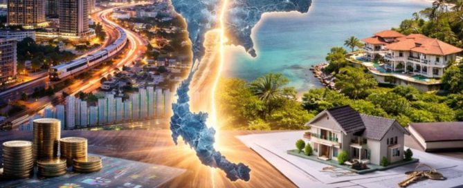 Contrasting regional property landscapes in Thailand illustrating differing market conditions