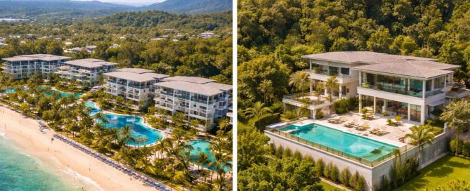 Comparison of condominium and villa properties in Phuket illustrating differences in price per square metre